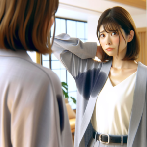 脇汗の多汗症に悩む女性
