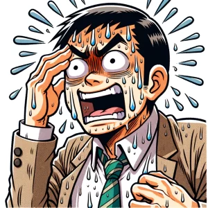 冷や汗も顔汗