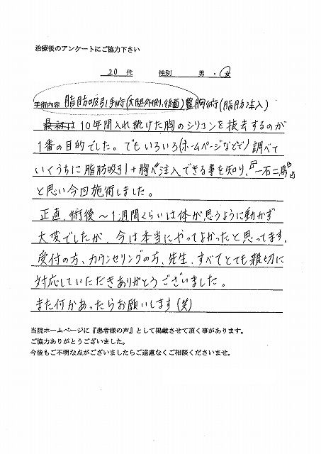 患者様アンケート 患者様アンケート