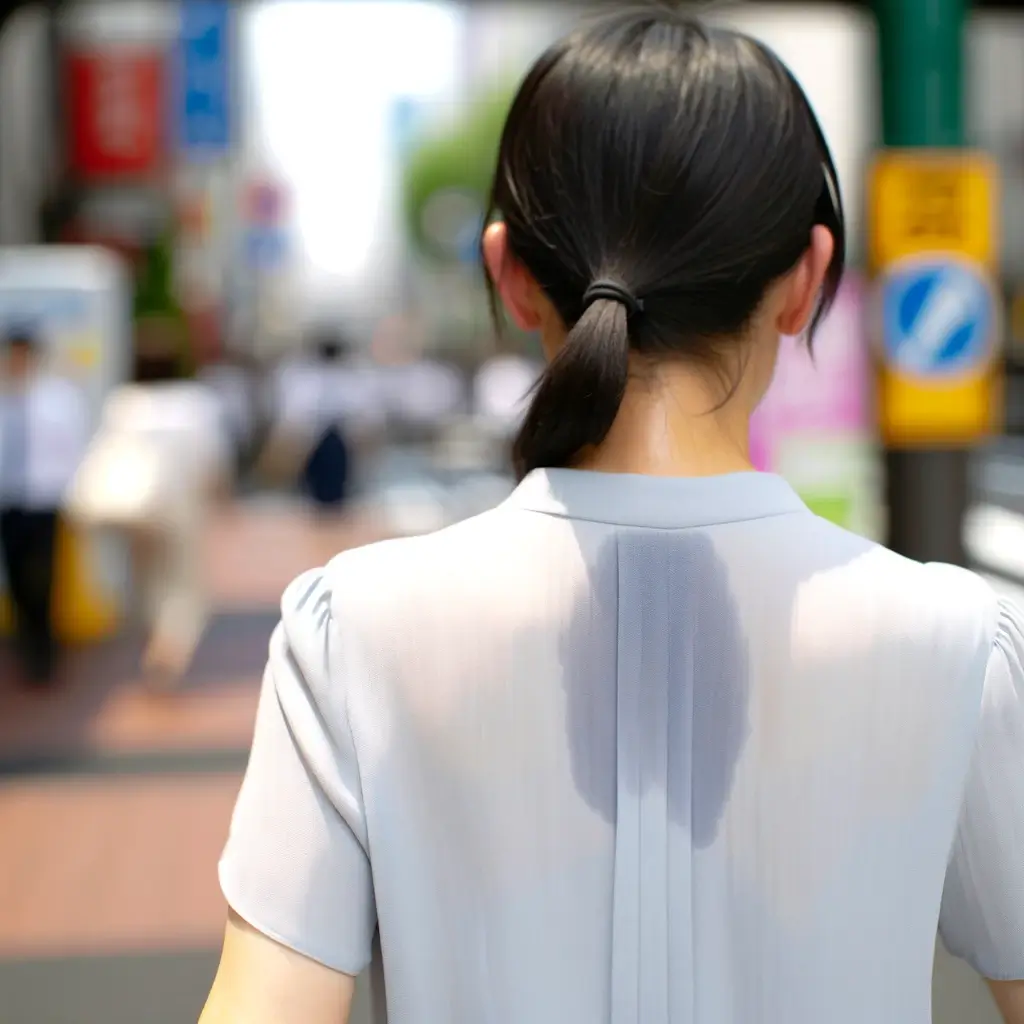 背中の汗がすごい理由とその対策
