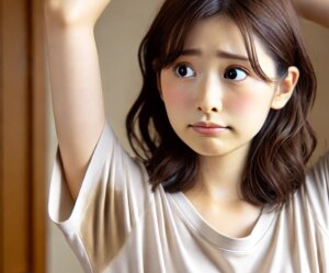 ワキガの重症度について考える女性