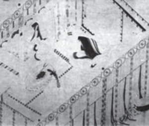 枕草子絵巻に描かれた平安時代の女性の黒髪
