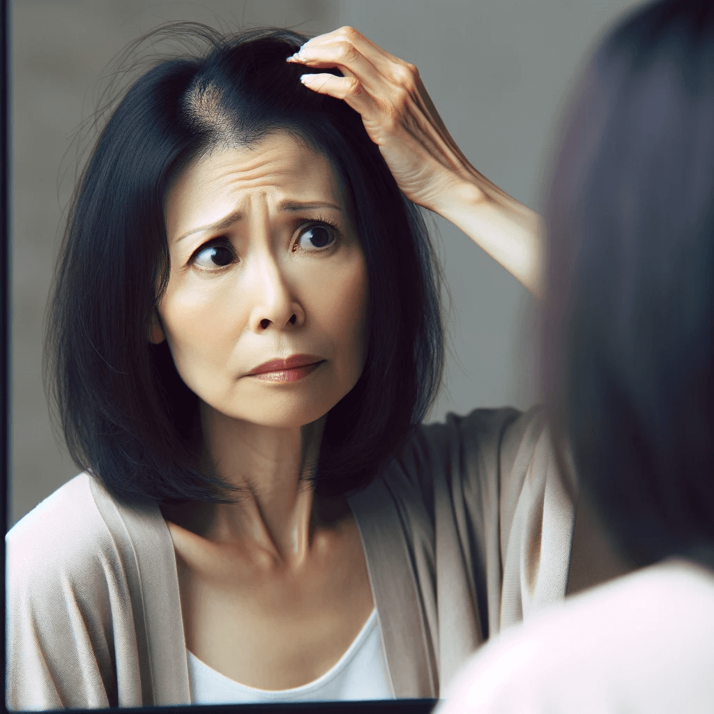 薄毛に悩む日本人女性