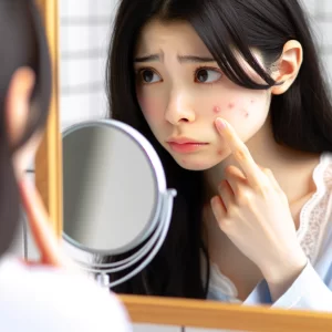 にきびの薬で効果があるものを探している女性